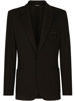 Dolce & Gabbana blazer Portofino à fines rayures - Noir