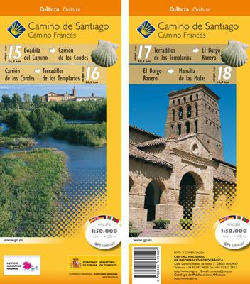 Wandelkaart 15-18 Camino Santiago de Compostella Boadilla - Mansilla | CNIG - Instituto Geográfico Nacional