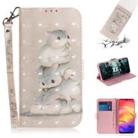 3D gekleurde tekening horizontale Flip lederen draagtas met houder & kaartsleuven & portemonnee voor Huawei P30 (drie eekhoorns)