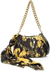 Versace Jeans Couture Chain Couture-print quilted crossbody bag - Noir