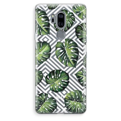 Geometrische jungle: LG G7 Thinq Transparant Hoesje