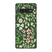 Botanical green sweet flower heaven: Samsung Galaxy S10 4G Volledig Geprint Hoesje