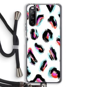 Cheetah color: Sony Sony Xperia 10 III Transparant Hoesje met koord