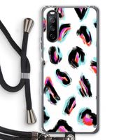 Cheetah color: Sony Sony Xperia 10 III Transparant Hoesje met koord