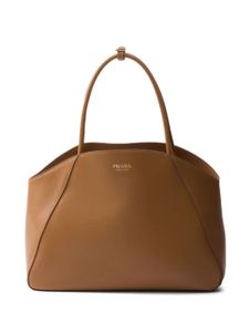 Prada grand sac à main en cuir - Marron