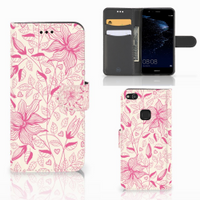 Huawei P10 Lite Hoesje Pink Flowers