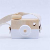Kinderen houten camera fotografie Props creatieve hand gemaakt speelgoed Foto Props decoratieve ornamenten (wit)