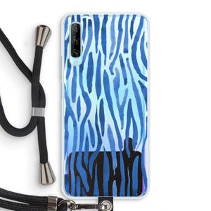 Blauwe nerven: Huawei P Smart Pro Transparant Hoesje met koord