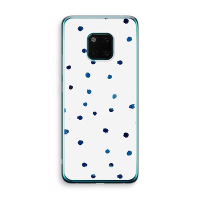Blauwe stippen: Huawei Mate 20 Pro Transparant Hoesje