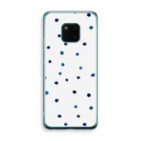 Blauwe stippen: Huawei Mate 20 Pro Transparant Hoesje