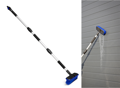 Shine Telescopische wasborstelset - 4 Delig - Voor op de tuinslang