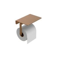 Wiesbaden Toiletrolhouder Alonzo Met Planchet Geborsteld Brons Koper