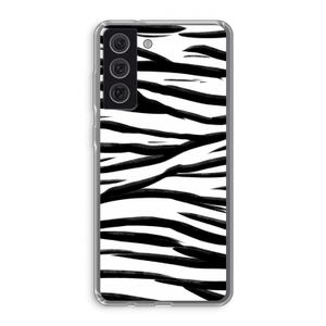 Zebra pattern: Samsung Galaxy S21 FE Transparant Hoesje