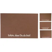 Placemat met Duitstalige spreuk vilt bruin 45 x 30 cm 4 assorti | 48 stuks