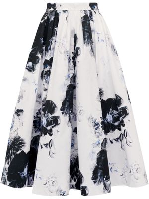 Alexander McQueen Midi-plooirok - Blauw Alexander McQueen Midi-plooirok - Blauw