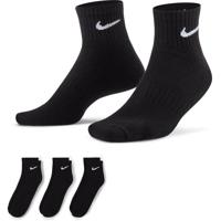 Nike Unisex Cushioned Quarter 3-Pack Sokken - Handbalkleding - Handbalsokken - zwart - maat 46-50