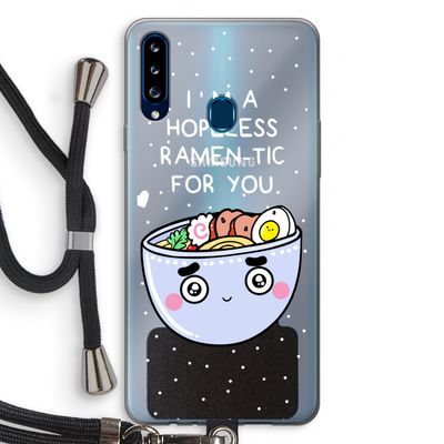 I'm A Hopeless Ramen-Tic For You: Samsung Galaxy A20s Transparant Hoesje met koord