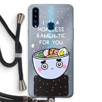 I'm A Hopeless Ramen-Tic For You: Samsung Galaxy A20s Transparant Hoesje met koord