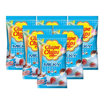 Chupa Chups - Lolly&apos;s Milky (Navulzak) - 6x 120 stuks