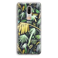 Tropical Palms Dark: OnePlus 6 Transparant Hoesje