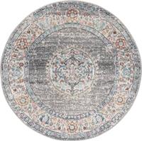 Karpet24 Salsa - Vintage Vloerkleed Grijs, Weerbestendig & UV-bestendig voor Binnen & Buiten-Ø 120 cm rond Karpet24 Salsa - Vintage Vloerkleed Grijs, Weerbestendig & UV-bestendig voor Binnen & Buiten-Ø 120 cm rond