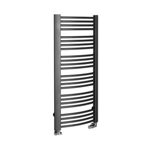 Handdoekradiator Sapho Egeon Gebogen 59.5x123.8 cm Antraciet Sapho