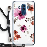 Geschilderde bloemen: Huawei Mate 10 Pro Transparant Hoesje met koord