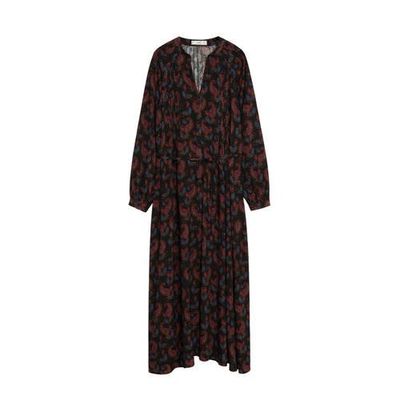 Mango maxi jurk met all over print zwart/multi Mango maxi jurk met all over print zwart/multi