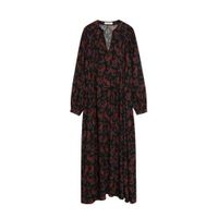 Mango maxi jurk met all over print zwart/multi - thumbnail