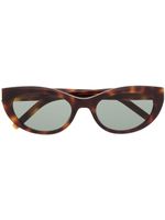 Saint Laurent Eyewear lunettes de soleil à monture papillon - Marron - thumbnail