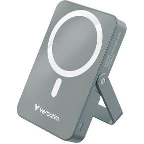 Verbatim Charge 'n' Go Magnetische Draadloze Power Bank 10000mAh met standaard - Grijs