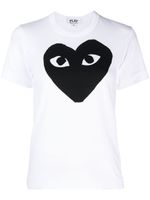 Comme Des Garçons Play t-shirt en coton à logo imprimé - Blanc - thumbnail