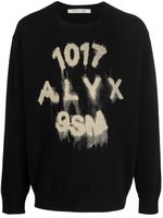 1017 ALYX 9SM pull à logo en maille intarsia - Noir