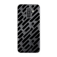 Zwarte vegen: Samsung Galaxy A6 Plus (2018) Transparant Hoesje