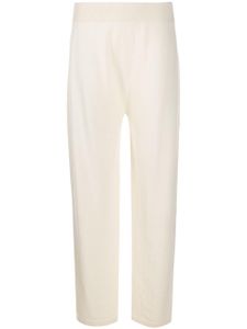 Agnona pantalon en maille à taille élastique - Blanc