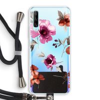 Geschilderde bloemen: Huawei P Smart Pro Transparant Hoesje met koord
