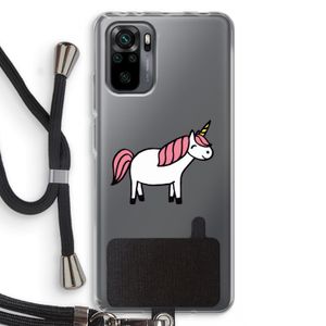 Eenhoorn: Xiaomi Redmi Note 10 Pro Transparant Hoesje met koord