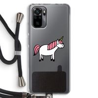 Eenhoorn: Xiaomi Redmi Note 10 Pro Transparant Hoesje met koord