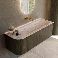 Badmeubel Mondiaz Kurve-Dlux | 125 cm | Meubelkleur Shadow | Wastafelkleur Nata | Solid surface | Wasbak rechter zijde spoelbak | Zonder kraangat(en) Badmeubel Mondiaz Kurve-Dlux | 125 cm | Meubelkleur Shadow | Wastafelkleur Nata | Solid surface | Wasbak rechter zijde spoelbak | Zonder kraangat(en)