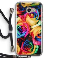 Neon bloemen: Samsung Galaxy A5 (2017) Transparant Hoesje met koord