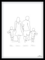 Poster - Familie / Twee Kinderen