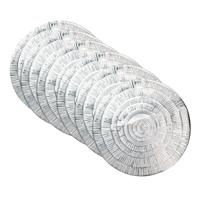 Krist+ Placemat - Set van 6x stuks - metallic zilver - rond - D38 cm - kunststof - Voor o.a. Kerstmi