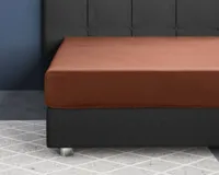 Primaviera Deluxe Satijnen Hoeslaken Bruin 200 x 220 cm