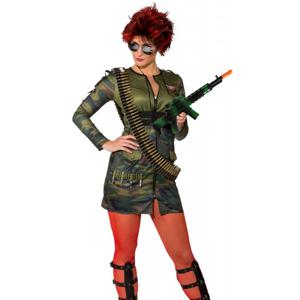 Carnaval verkleed accessoires wapens set - Soldaten machinegeweer 44 cm - kogelsriem