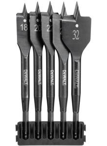 DeWalt Accessoires Houder + Extreme IMPACT speedboren | 5 stuks | 18 mm, 20 mm, 22 mm, 25 mm, 32 mm - DT70832-QZ
