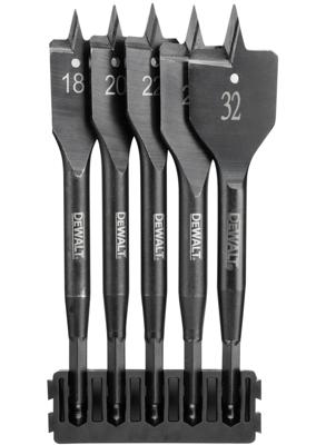 DeWalt Accessoires Houder + Extreme IMPACT speedboren | 5 stuks | 18 mm, 20 mm, 22 mm, 25 mm, 32 mm - DT70832-QZ