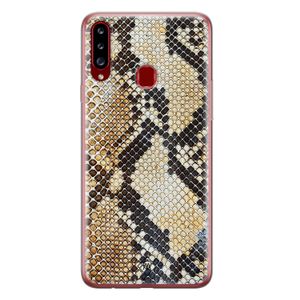 Samsung Galaxy A20s siliconen hoesje - Golden snake