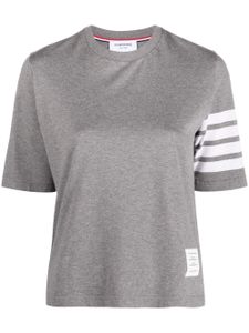 Thom Browne t-shirt à 4 bandes signature - Gris