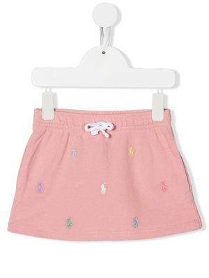 POLO RALPH LAUREN KIDS jupe à taille à lien de resserrage - Rose