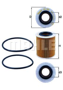 Oliefilter MAHLE, Diameter (mm)63,5mm, u.a. für Opel, Fiat, Vauxhall, Saab, Alfa Romeo, Suzuki, Cadillac